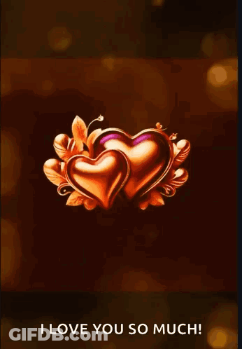 Two Hearts I Love You So Much GIF