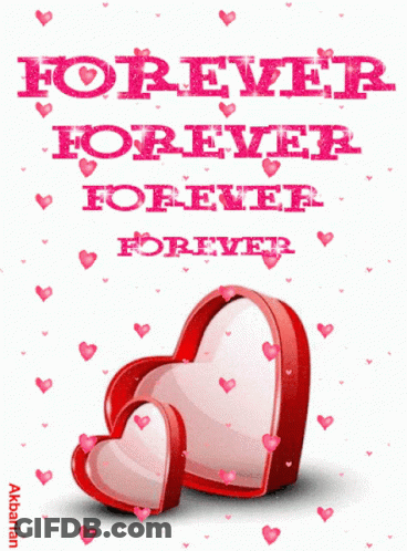 Two Hearts Saying Forever GIF
