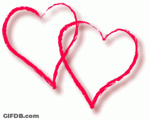 Two Hearts With The Words " I Love You " On Them GIF