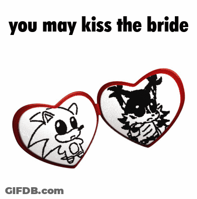 Two Hearts You May Kiss The Bride GIF