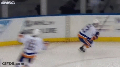 Two Hockey Players On Ice One Number 23 GIF