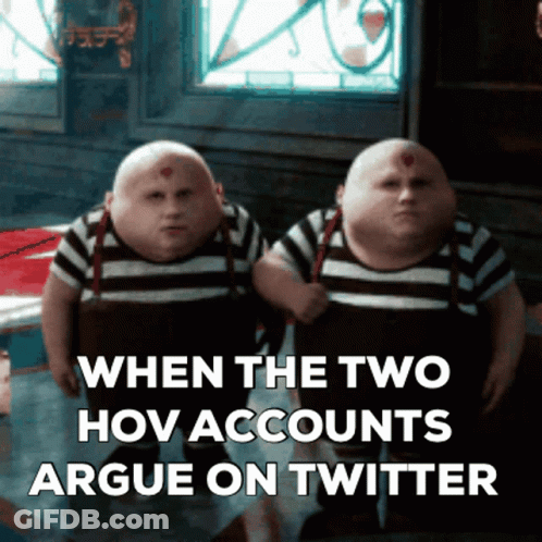 Two Hov Accounts Argue On Twitter Poster GIF