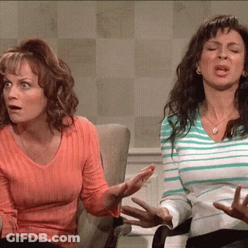 Two Ladies Talking About Sweater Weather Snl GIF