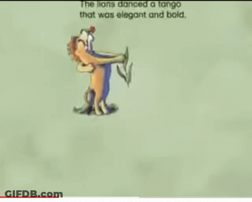 Two Lions Dancing A Tango That Was Elegant And Bold GIF