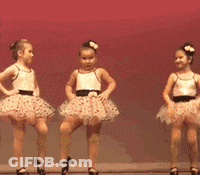 Two Little Girls Dancing In Tutus GIF