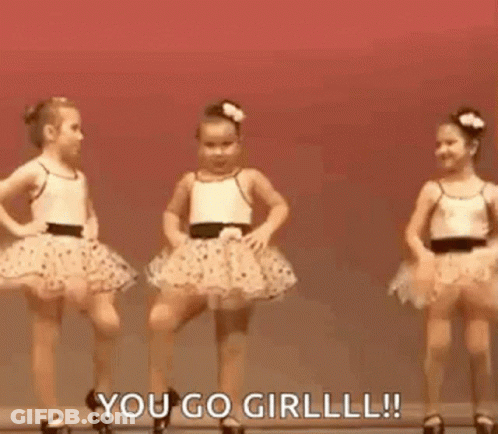 Two Little Girls Dancing One Saying You Go Girllll GIF
