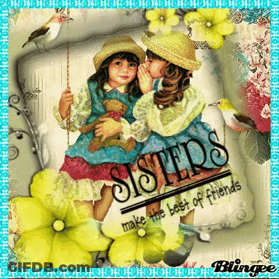 Two Little Girls Sisters Make Best Friends GIF