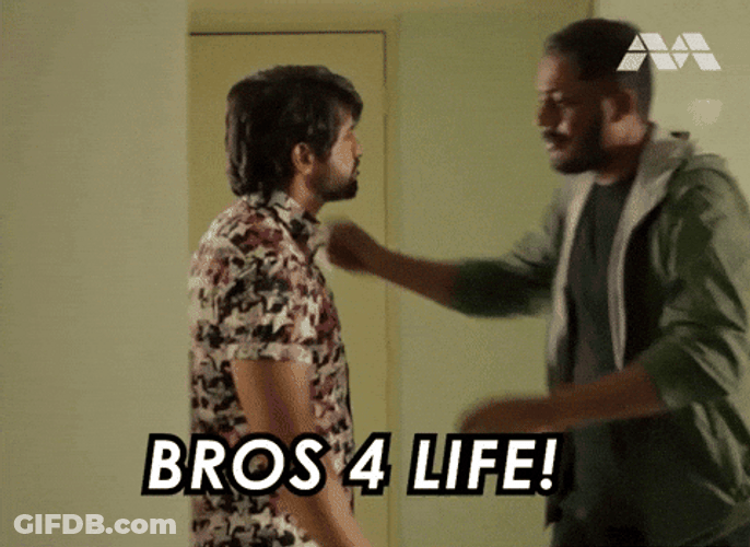 Two Man Hugging Love You Man GIF