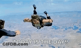 Two Men Are Fighting Each Other With The Words `` Today Is The Day '' . GIF