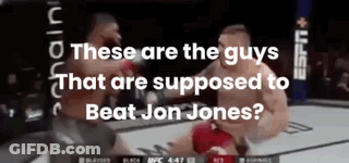 Two Men Are Fighting In A Boxing Ring And They Are Supposed To Beat Jon Jones . GIF