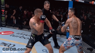 Two Men Are Fighting In A Boxing Ring With The Word Turbo On The Wall GIF