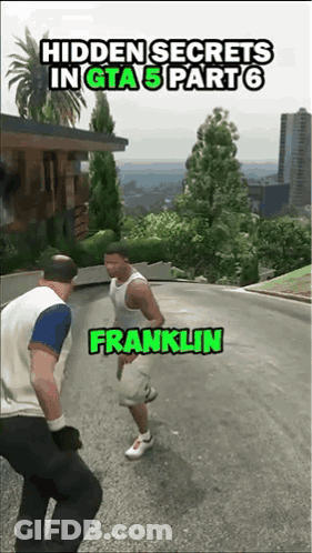 Two Men Are Playing A Video Game Called Hidden Secrets In Gta 5 Part 6 Franklin GIF