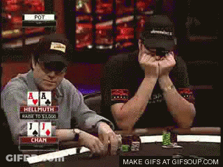Two Men Are Playing Poker And One Has A Raise To $ 5,000 GIF