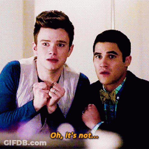 Two Men Are Sitting Next To Each Other And One Of Them Says " Oh It 'S Not " GIF