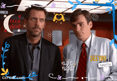 Two Men Are Standing Next To Each Other And One Has A Name Tag That Says Tomorrow GIF