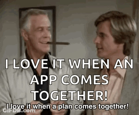 Two Men Are Standing Next To Each Other And One Is Smoking A Cigar . GIF