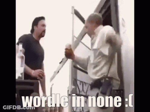 Two Men Are Standing Next To Each Other And One Of Them Is Holding A Beer In His Hand . GIF