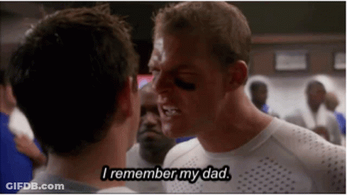 Two Men Are Standing Next To Each Other And One Of Them Is Saying I Remember My Dad GIF