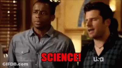 Two Men Are Standing Next To Each Other And One Of Them Is Saying Science ! GIF