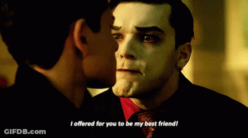 Two Men Are Standing Next To Each Other And One Of Them Says I Offered For You To Be My Best Friend ! GIF