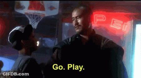 Two Men Are Standing Next To Each Other In Front Of A Sign That Says Pepsi GIF