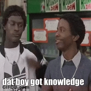 Two Men Are Standing Next To Each Other In Front Of A Soda Fountain . GIF