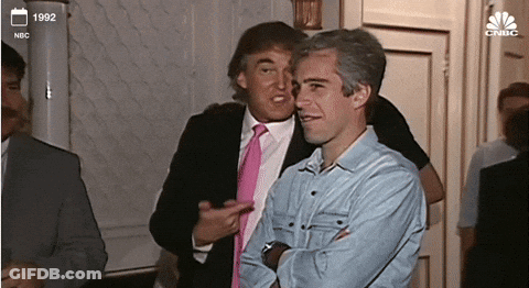 Two Men Are Standing Next To Each Other With The Date 1992 On The Bottom GIF