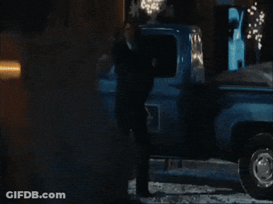 Two Men Are Standing Next To Each Other With Their Mouths Wide Open GIF