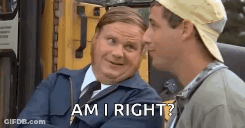 Two Men Are Talking To Each Other And One Of Them Is Asking Another Man If He Is Right . GIF