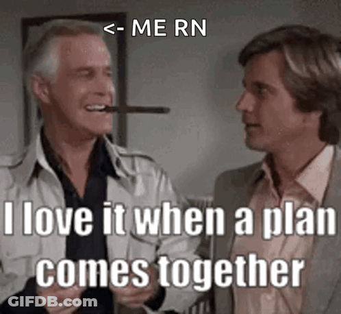 Two Men Are Talking To Each Other And One Of Them Is Holding A Cigar In His Mouth . GIF