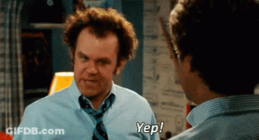 Two Men Are Talking To Each Other And One Of Them Is Saying Yep GIF