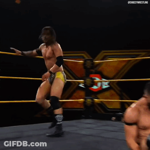Two Men Wrestling With UC Logo GIF