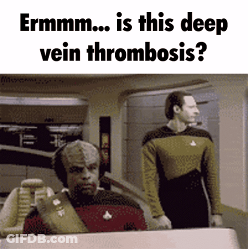 Two Men Asking About Deep Vein Thrombosis GIF