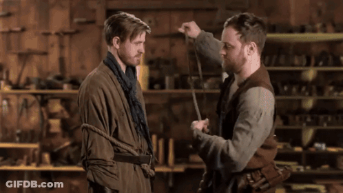 Two Men Asking Is This A Magic Rope GIF