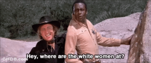 Two Men Asking Where The White Women Are GIF