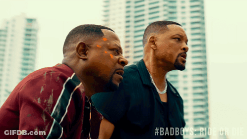 Two Men At Building #Badboys Ride On Die GIF