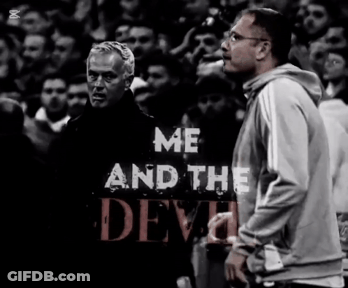 Two Men Before Crowd Saying Me And The Devil GIF
