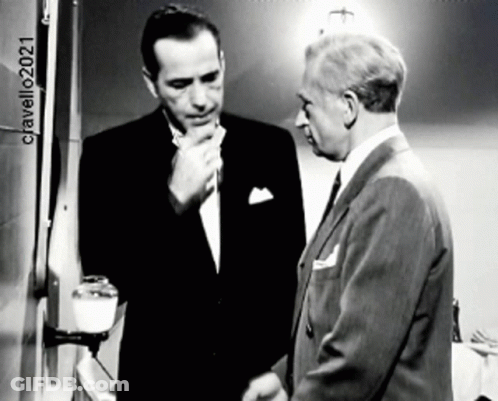 Two Men Black And White 2021 GIF