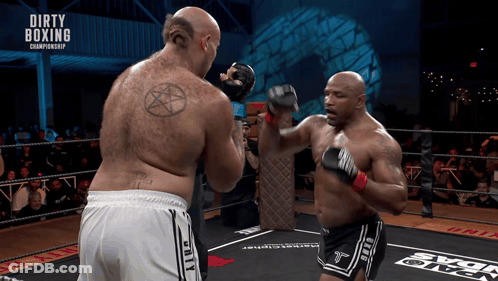 Two Men Boxing Championship GIF