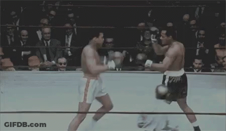 Two Men Boxing In A Ring GIF