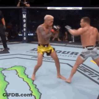 Two Men Boxing In Monster Energy Ring GIF