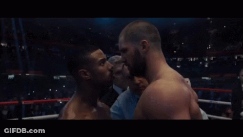 Two Men Boxing In Ring GIF