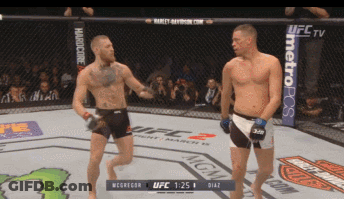 Two Men Boxing In Ring GIF