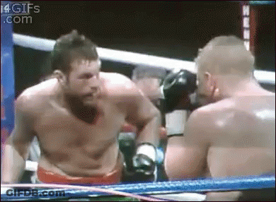 Two Men Boxing In Ring With 4Gifs.com GIF