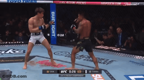 Two Men Boxing In Ring With Bud Light Sign GIF