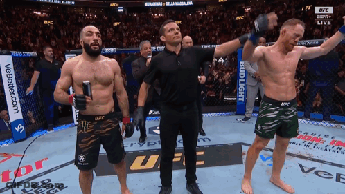Two Men Boxing In Ring With Bud Light Sign GIF