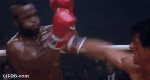 Two Men Boxing In Ring GIF