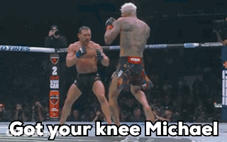 Two Men Boxing Ring Got Your Knee Michael GIF
