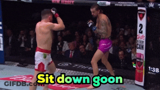 Two Men Boxing Ring Sit Down Goon GIF