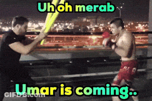 Two Men Boxing Umar Is Coming GIF